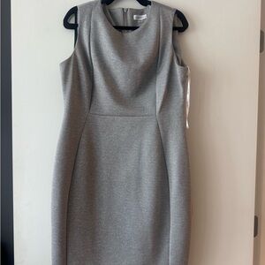 Elegant Gray Sleeveless Dress